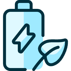 Renewable Energy Battery Leaf Icon from Ultimate Duotone Set