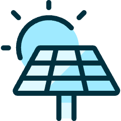 Renewable Energy Solar Panel Icon from Ultimate Duotone Set