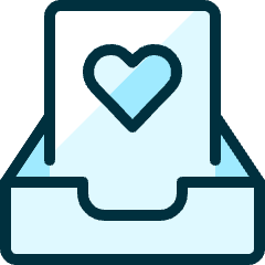 Drawer Heart Icon from Ultimate Duotone Set