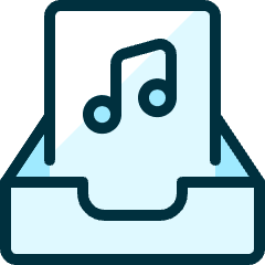 Drawer Music Icon from Ultimate Duotone Set