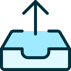 Drawer Upload Icon from Ultimate Duotone Set