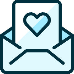 Email Action Heart Icon from Ultimate Duotone Set