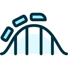 Amusement Park Rollercoaster Icon from Ultimate Duotone Set