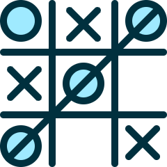 Board Game Tic Tac Toe Icon from Ultimate Duotone Set