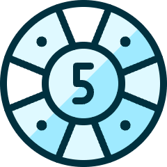 Casino Chip 5 Icon from Ultimate Duotone Set