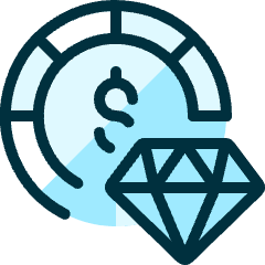 Casino Chip Diamond Icon from Ultimate Duotone Set