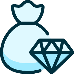 Casino Diamond Bag_1 Icon from Ultimate Duotone Set