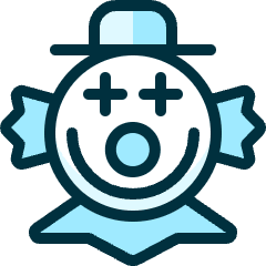 Circus Clown Icon from Ultimate Duotone Set