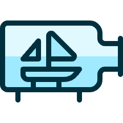 Crafts Bottle Art Ship Icon from Ultimate Duotone Set
