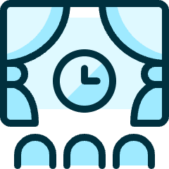 Movie Cinema Clock Icon from Ultimate Duotone Set