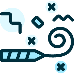 Party Confetti Whistle Icon from Ultimate Duotone Set