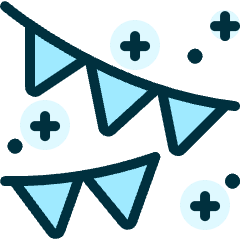 Party Decoration 1 Icon from Ultimate Duotone Set