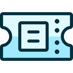 Ticket Icon from Ultimate Duotone Set