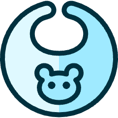 Baby Care Bib Icon from Ultimate Duotone Set