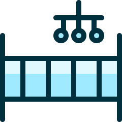 Baby Care Cot Mobile Crib Icon from Ultimate Duotone Set