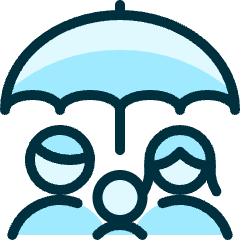 Family Umbrella Protect Icon from Ultimate Duotone Set