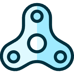 Toys Fidget Spinner Icon from Ultimate Duotone Set