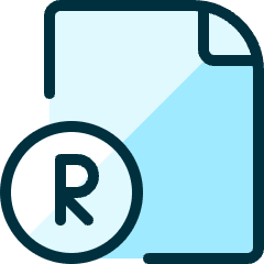 File Copyright R Icon from Ultimate Duotone Set
