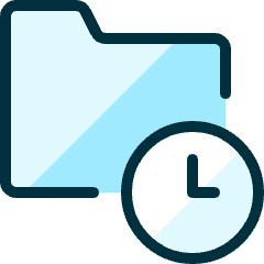 Folder Clock Icon from Ultimate Duotone Set