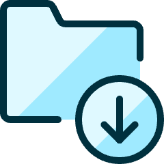 Folder Download Icon from Ultimate Duotone Set