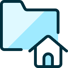 Folder Home Icon from Ultimate Duotone Set