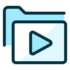 Folder Media Icon from Ultimate Duotone Set