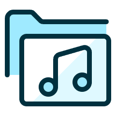 Folder Music Icon from Ultimate Duotone Set