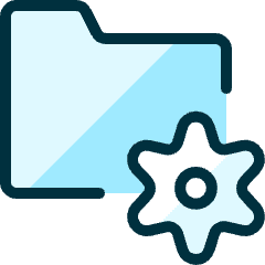 Folder Settings Icon from Ultimate Duotone Set
