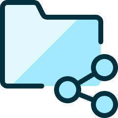 Folder Share Icon from Ultimate Duotone Set