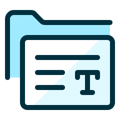 Folder Text Icon from Ultimate Duotone Set