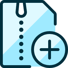 Zip File Add Icon from Ultimate Duotone Set