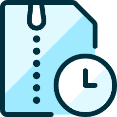 Zip File Clock Icon from Ultimate Duotone Set