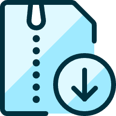 Zip File Download Icon from Ultimate Duotone Set