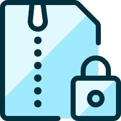 Zip File Lock Icon from Ultimate Duotone Set
