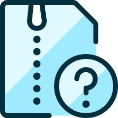 Zip File Question Icon from Ultimate Duotone Set