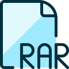 Zip File Rar 1 Icon from Ultimate Duotone Set