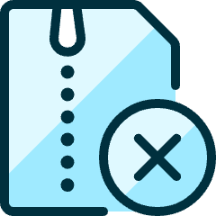 Zip File Remove Icon from Ultimate Duotone Set