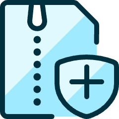 Zip File Shield Icon from Ultimate Duotone Set