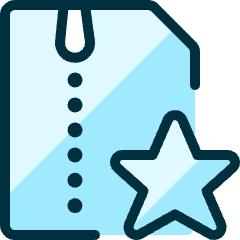 Zip File Star Icon from Ultimate Duotone Set