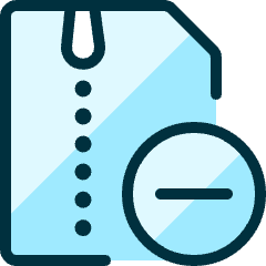 Zip File Subtract Icon from Ultimate Duotone Set
