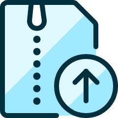 Zip File Upload Icon from Ultimate Duotone Set