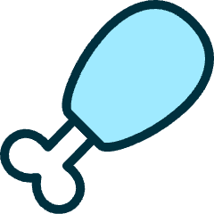 Animal Products Drumsticks Icon from Ultimate Duotone Set