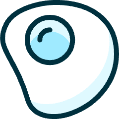 Animal Products Fried Egg Icon from Ultimate Duotone Set