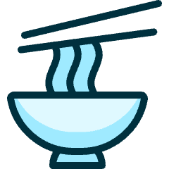 Asian Food Noodles Bowl Icon from Ultimate Duotone Set