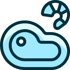 Barbecue Steak Shrimp Icon from Ultimate Duotone Set
