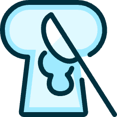 Bread Slice Spread Icon from Ultimate Duotone Set