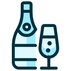 Champagne Bottle Glass Icon from Ultimate Duotone Set