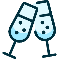 Champagne Cheers Icon from Ultimate Duotone Set