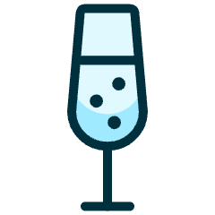 Champagne Glass Icon from Ultimate Duotone Set