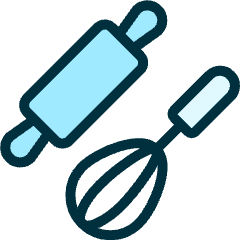 Chef Gear Roller Whisk Icon from Ultimate Duotone Set